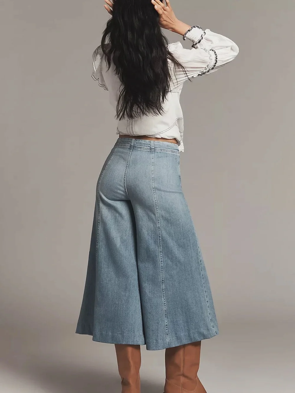 Anthropologie - Pilcro Mid-Rise Wide-Leg Crop Jeans, SZ 28, NWOT - SO CUTE ON! - Picture 3 of 6